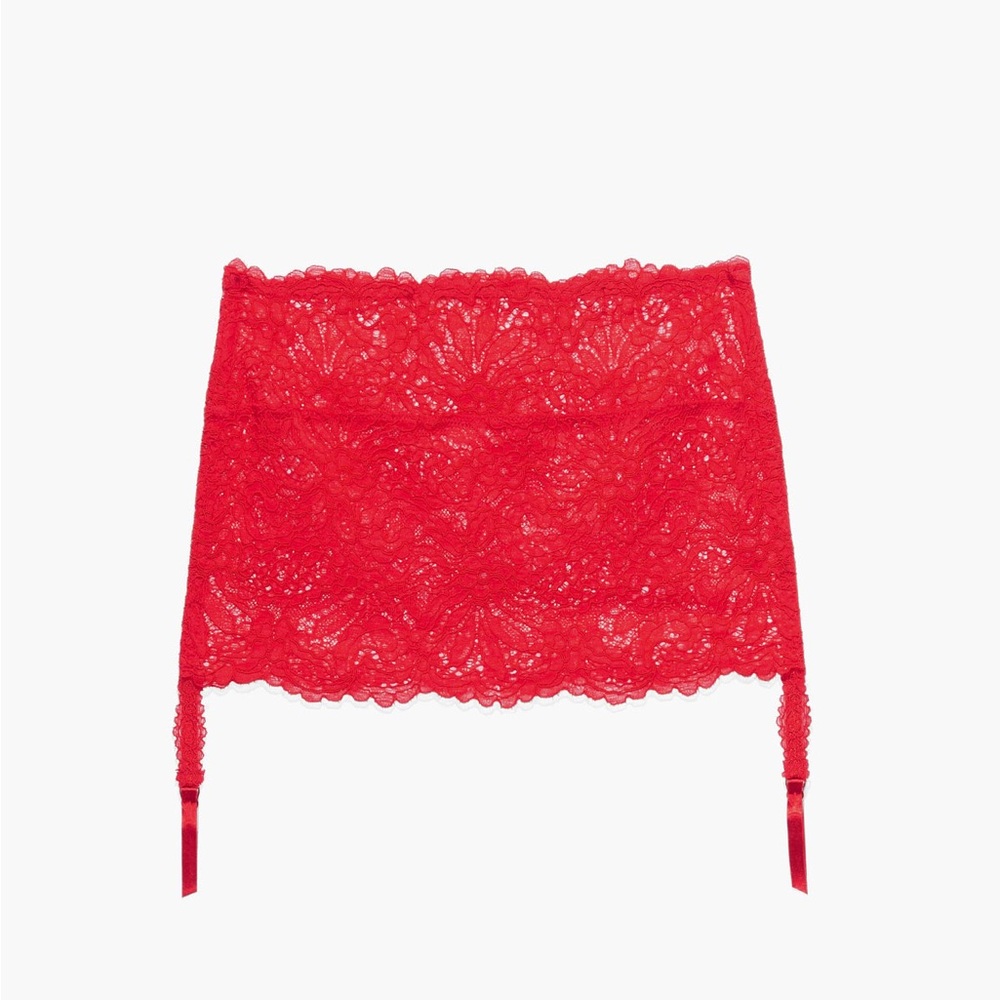 Savage X Fenty Red Lace Bandeau